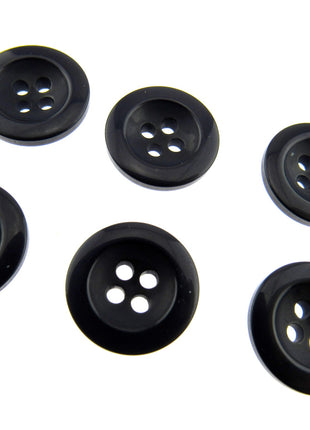 Round Trouser Buttons with Four Holes 18mm (11/16") 7 Colours Available P102 - ThreadandTrimmings