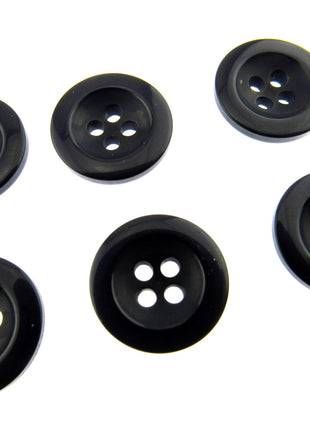 Round Trouser Buttons with Four Holes 18mm (11/16") 7 Colours Available P102 - ThreadandTrimmings