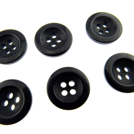 Round Trouser Buttons with Four Holes 18mm (11/16") 7 Colours Available P102 - ThreadandTrimmings