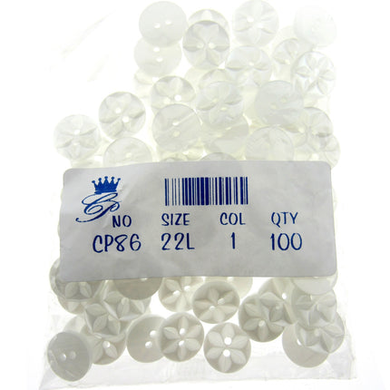 Round Baby Star Buttons 100 Button Per Packs Choice of Colours & Sizes - ThreadandTrimmings