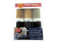 Gutermann Sewing Denim Thread Collection - 6 x 100m Reels