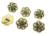 Antique Gold Open Filigree Plastic Button - With Shank - 18mm/20mm - CX15