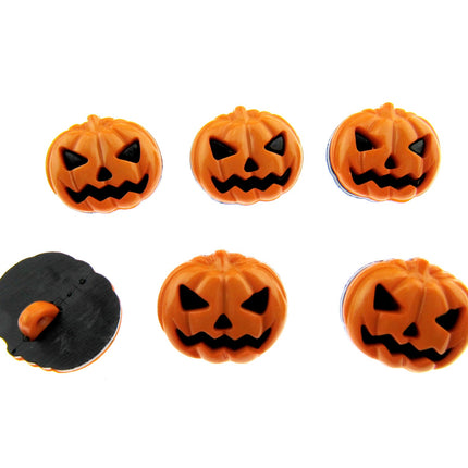 Halloween Pumpkin & Scary Face Buttons - 18mm with Shank - 611428