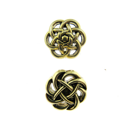 Celtic Style Filigree Button Antique Gold Plastic With Shank 18mm/20mm CX15