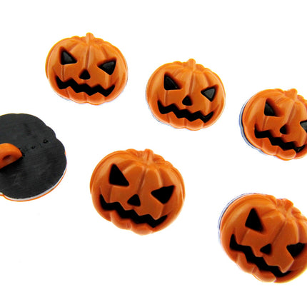Halloween Pumpkin & Scary Face Buttons - 18mm with Shank - 611428