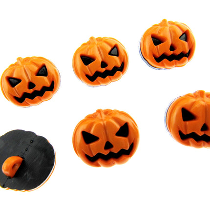 Halloween Pumpkin & Scary Face Buttons - 18mm with Shank - 611428