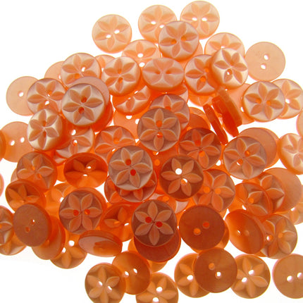 Round Baby Star Buttons 100 Button Per Packs Choice of Colours & Sizes - ThreadandTrimmings