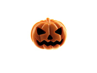 Orange Pumpkin Halloween Button - Scary Angry Face - With Shank - 18mm - 611428