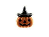 20mm Halloween Button with Smiley Face & Witches Hat 612034