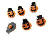 18mm Halloween Button with Scary face & Top Hat- 303828