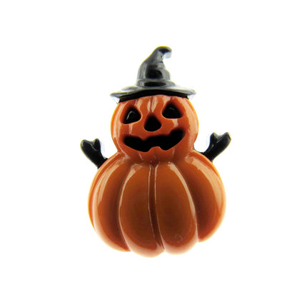 Halloween Pumpkin & Witch Buttons – 25mm with Shank 609540 - ThreadandTrimmings