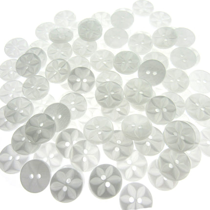 Round Baby Star Buttons 100 Button Per Packs Choice of Colours & Sizes - ThreadandTrimmings