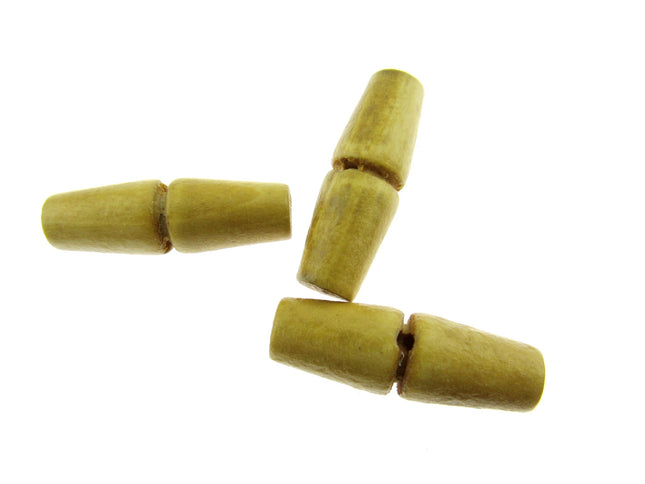 Natural Wooden Toggle Buttons for Duffle Coats Single Drilled Hole 4 Sizes  CW21 - ThreadandTrimmings