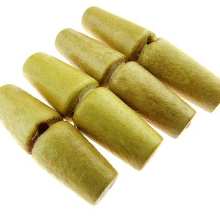 Natural Wooden Toggle Buttons for Duffle Coats Single Drilled Hole 4 Sizes  CW21 - ThreadandTrimmings