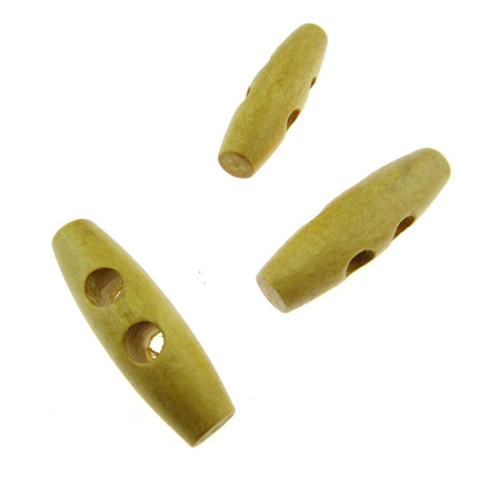 Wooden Duffle Coat Toggle Button with 2 Drilled Holes CW22