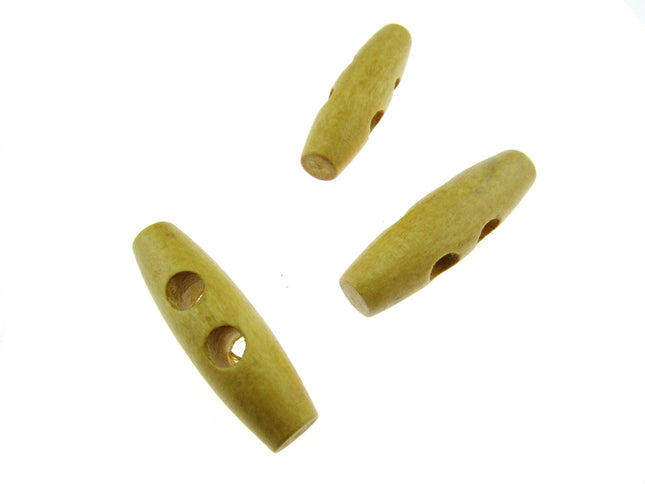 Wooden Duffle Coat Toggle Button with 2 Drilled Holes CW22