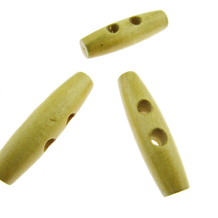 Wooden Duffle Coat Toggle Button with 2 Drilled Holes CW22
