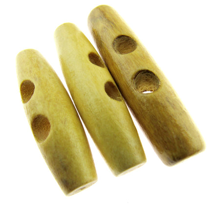 Wooden Duffle Coat Toggle Button with 2 Drilled Holes CW22