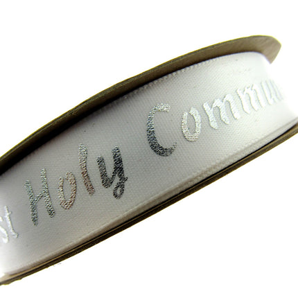 First Holy Communion Ribbon - x 3m Lengths - Silver/Gold - 20mm Wide Last Supper - ThreadandTrimmings