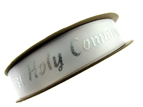 First Holy Communion Ribbon - x 3m Lengths - Silver/Gold - 20mm Wide Last Supper - ThreadandTrimmings