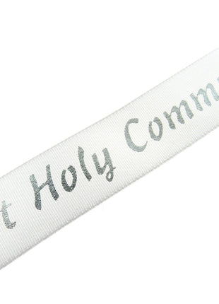 First Holy Communion Ribbon - x 3m Lengths - Silver/Gold - 20mm Wide Last Supper - ThreadandTrimmings