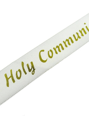 First Holy Communion Ribbon - x 3m Lengths - Silver/Gold - 20mm Wide Last Supper - ThreadandTrimmings