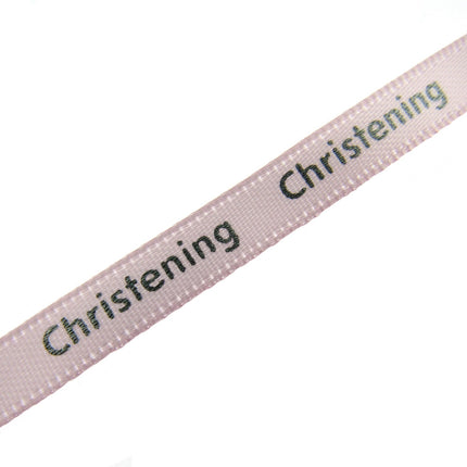 Christening Ribbon - 3m x Blue or Pink Christening Ribbon - 6mm Wide