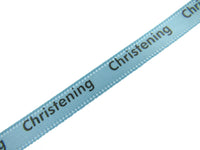Christening Ribbon - 3m x Blue or Pink Christening Ribbon - 6mm Wide