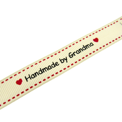 Bertie's Ivory "Handmade by Grandma with Love Symbol" - 16mm - BTB156 - ThreadandTrimmings