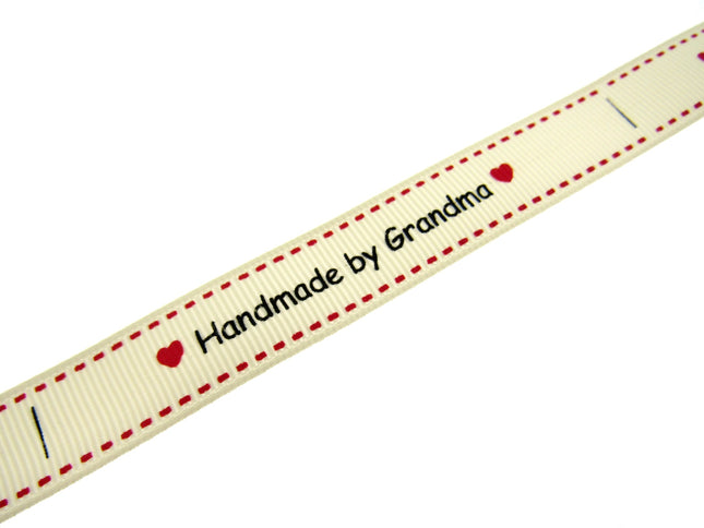 Bertie's Ivory "Handmade by Grandma with Love Symbol" - 16mm - BTB156 - ThreadandTrimmings