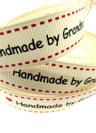 Bertie's Ivory "Handmade by Grandma with Love Symbol" - 16mm - BTB156 - ThreadandTrimmings