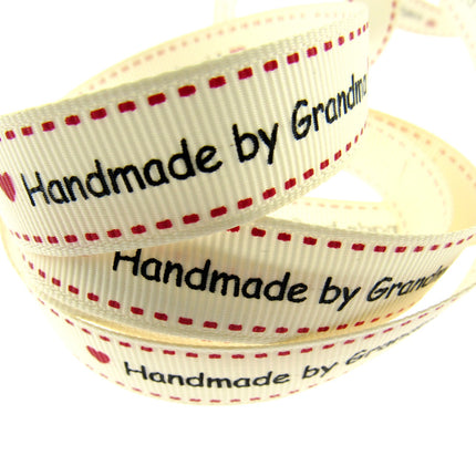 Bertie's Ivory "Handmade by Grandma with Love Symbol" - 16mm - BTB156 - ThreadandTrimmings
