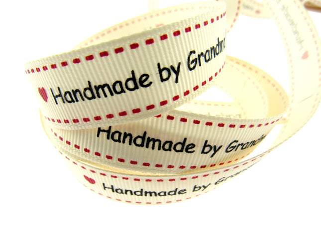 Bertie's Ivory "Handmade by Grandma with Love Symbol" - 16mm - BTB156 - ThreadandTrimmings