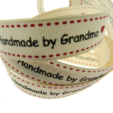 Bertie's Ivory "Handmade by Grandma with Love Symbol" - 16mm - BTB156 - ThreadandTrimmings