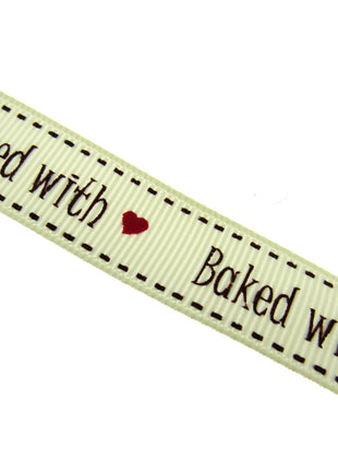 Bertie's Ivory "Baked with Love " - 16mm Grosgrain - BTB039
