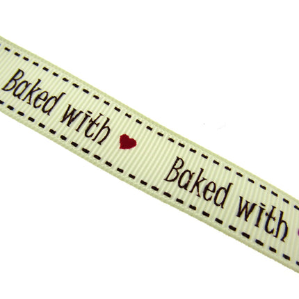 Bertie's Ivory "Baked with Love " - 16mm Grosgrain - BTB039