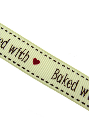Bertie's Ivory "Baked with Love " - 16mm Grosgrain - BTB039