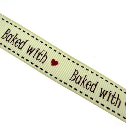 Bertie's Ivory "Baked with Love " - 16mm Grosgrain - BTB039