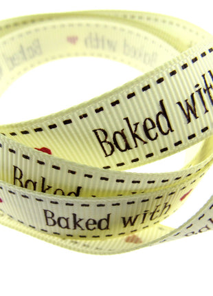 Bertie's Ivory "Baked with Love " - 16mm Grosgrain - BTB039
