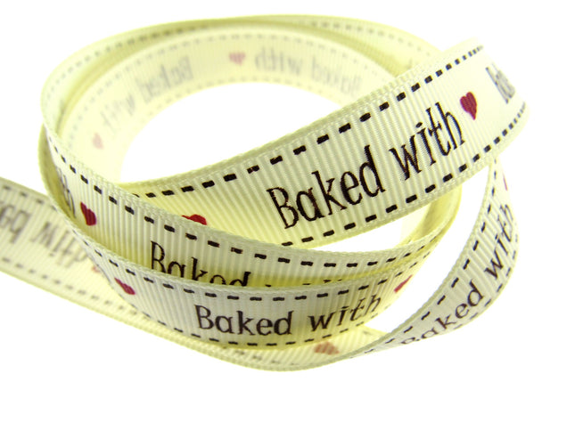 Bertie's Ivory "Baked with Love " - 16mm Grosgrain - BTB039