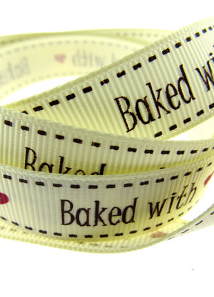 Bertie's Ivory "Baked with Love " - 16mm Grosgrain - BTB039