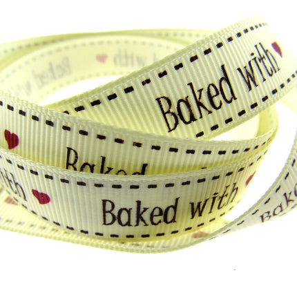 Bertie's Ivory "Baked with Love " - 16mm Grosgrain - BTB039