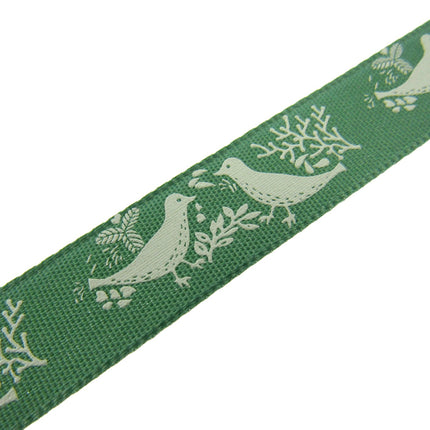 Christmas Turtle Dove Ribbon by Berisfords - 3m Length - 15mm Wide - Peace