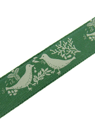 Christmas Turtle Dove Ribbon by Berisfords - 3m Length - 15mm Wide - Peace