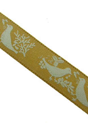 Christmas Turtle Dove Ribbon by Berisfords - 3m Length - 15mm Wide - Peace