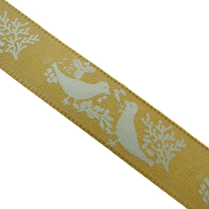 Christmas Turtle Dove Ribbon by Berisfords - 3m Length - 15mm Wide - Peace