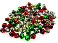 Christmas Jingle Bells - 100 Mixed Colour Pack - Xmas Charms & Pendants