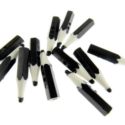 Crayon Pencil Buttons - Choose From 4 Colours - 25mm Long - ThreadandTrimmings
