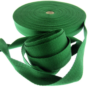 Soft Cotton Rich Herringbone Twill Webbing Strap For Bags - 25mm Wide - ThreadandTrimmings
