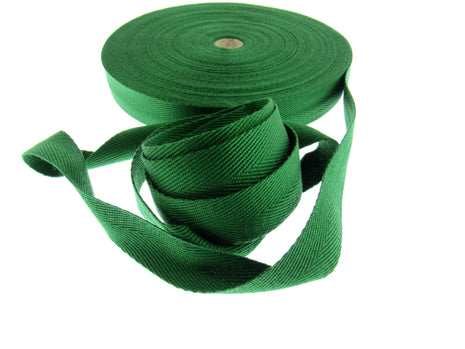 Soft Cotton Rich Herringbone Twill Webbing Strap For Bags - 25mm Wide - ThreadandTrimmings